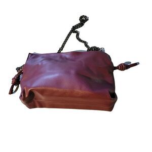 A New Day Womens Brown Chain Strap Pockets Soft Clutch Handbag One Size